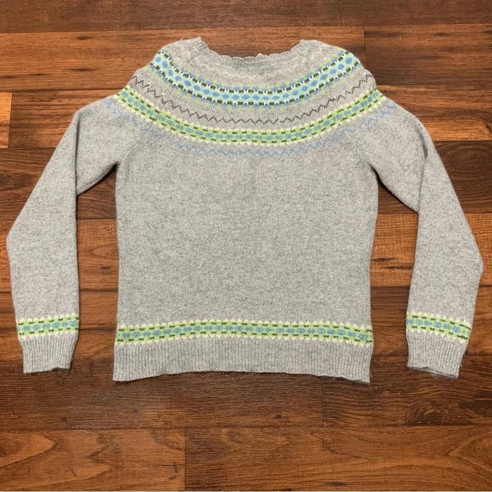Vintage St. Johns Bay Angora Rabbit Hair Pullover Sweater Gray Women’s Size L